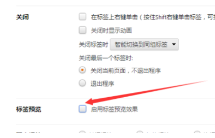 猎豹浏览器关掉标签预览效果的使用方法截图
