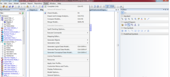 Power Designer中将LDM转为CDM的操作方法截图