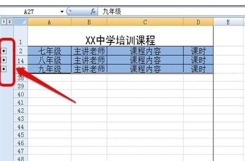 excel2007设置分级显示的操作方法截图