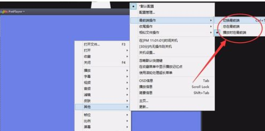 PotPlayer设置为最前端播放的操作教程截图