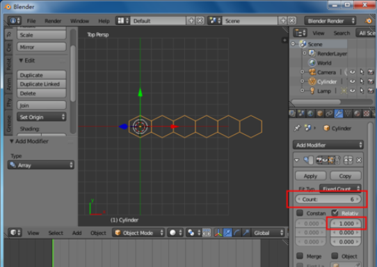 Blender中制作蜂巢网格的使用方法截图