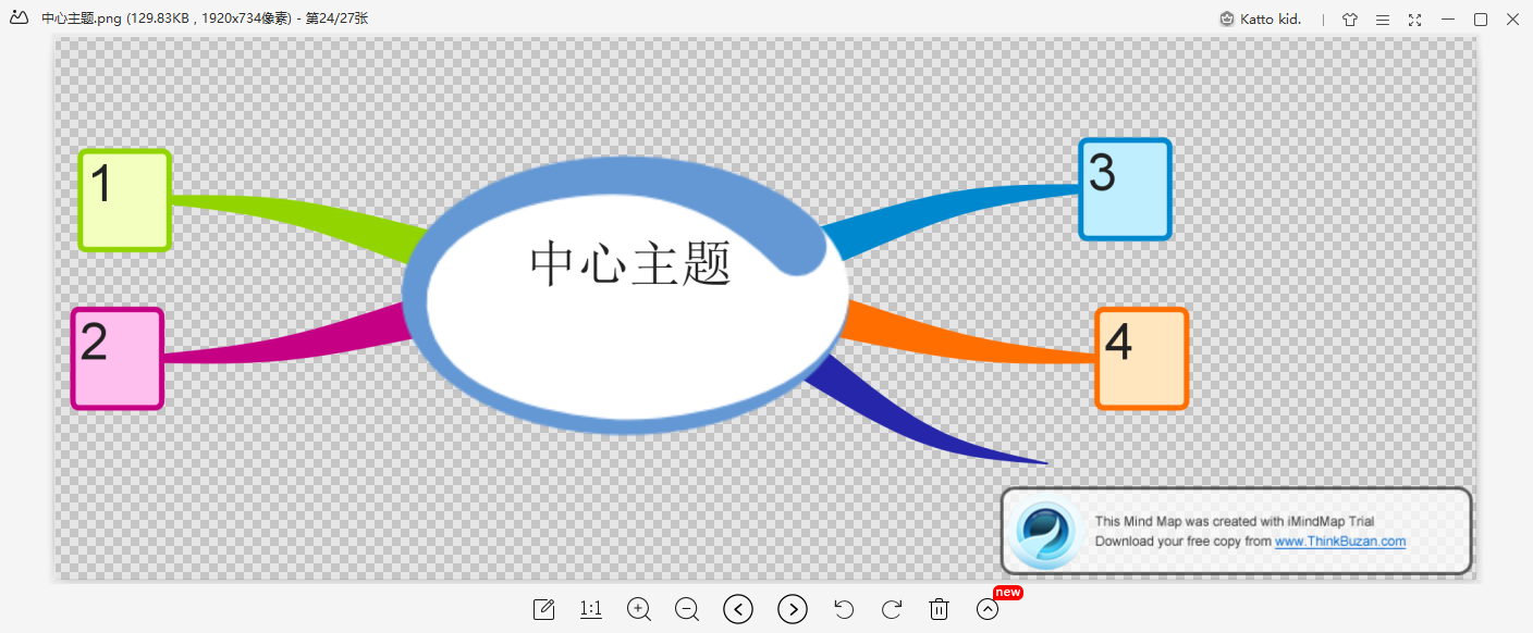 iMindMap思维导图软件导出透明格式图片的详细过程截图