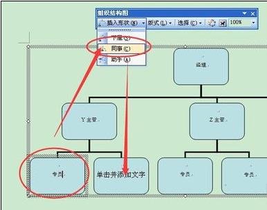 Microsoft Office 2003绘制组织结构图的操作步骤截图