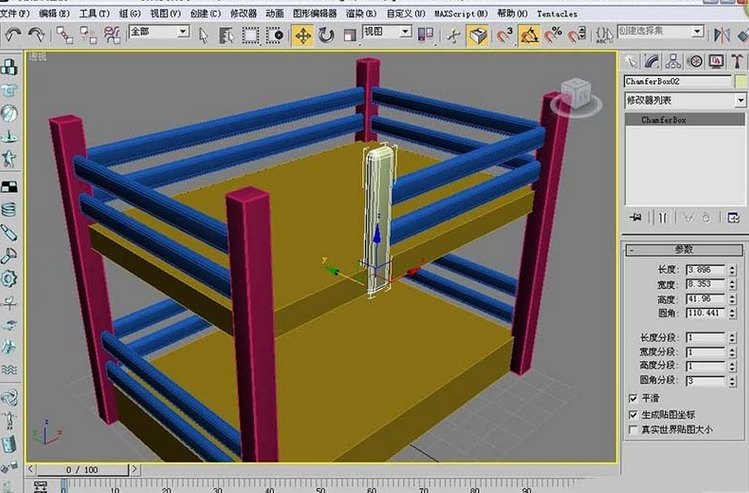 3dmax2009建模现代简约双架床的操作教程截图