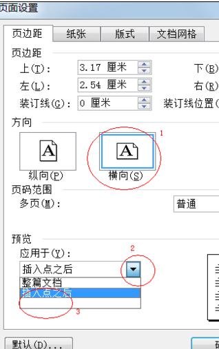 word2003将任意页调整为横向的具体方法截图