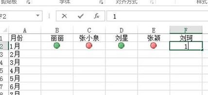 excel2013使用红绿图标标记员工完成情况的操作教程截图