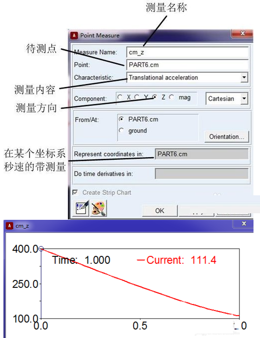 Adams测量物体加速度的操作方法截图