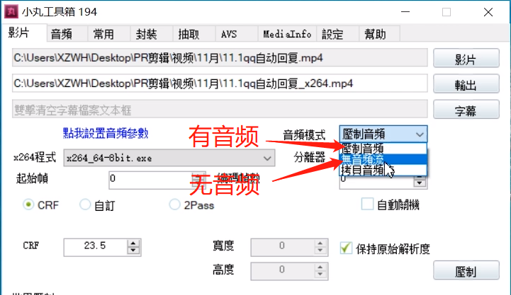 使用小丸工具箱进行压制的操作步骤教程截图