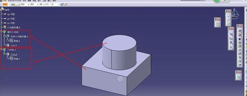 Catia在一个模型里建两个part的操作步骤截图