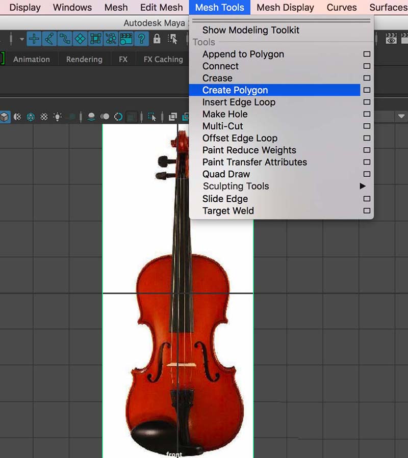 maya制作小提琴主体部分的操作教程截图