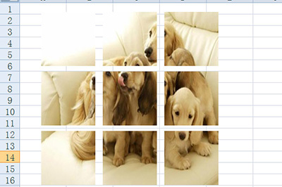Excel制作九宫格图片的操作过程截图