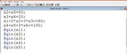 lingo优化解线性方程组的详细使用方法截图