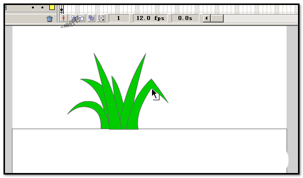 Flash绘制绿色小草的详细方法截图
