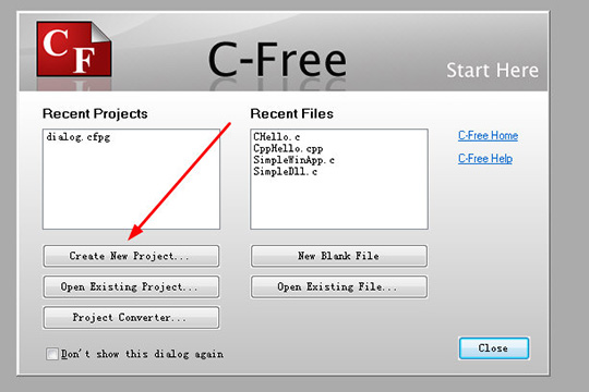CFree创建工程的操作教程截图