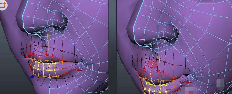 maya选择嘴唇的方法讲解截图