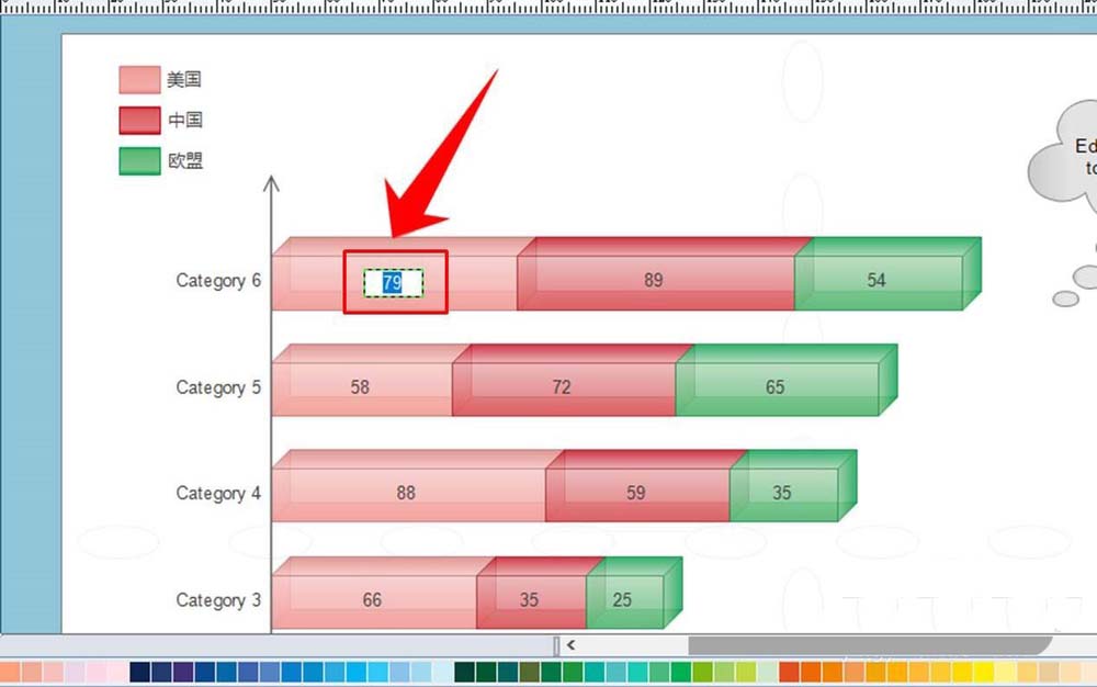 亿图流程图制作软件做出柱形图的详细教学截图