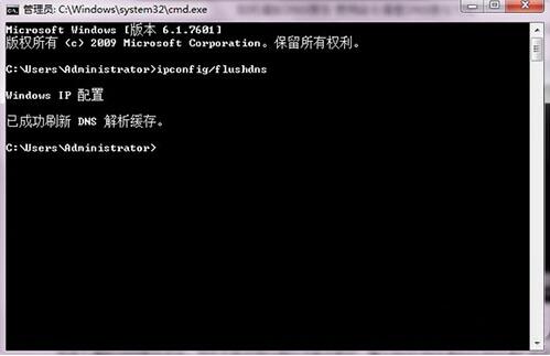 WIN7清除dns缓存的操作步骤截图