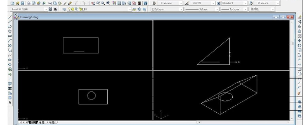 AutoCAD 2009绘制三视图的方法步骤截图