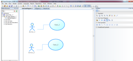 Power Designer创建用例模型的操作过程截图