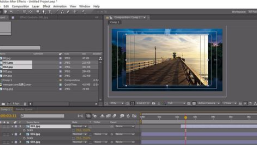 AE把相片变成视频的教程操作截图