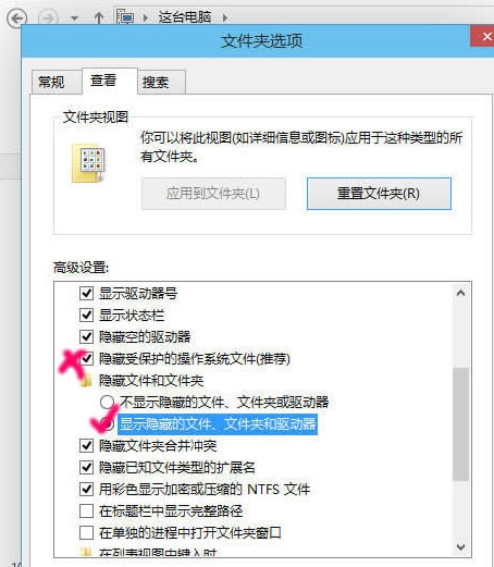 WIN10显示隐藏文件的操作方法截图