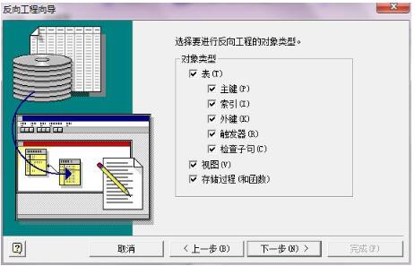 Visio2010中逆向工程建立数据库模型图截图