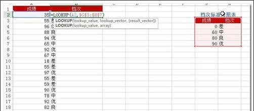 excel2016使用函数在某区间查找数据的方法步骤截图