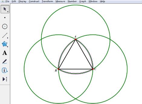 几何画板绘制莱洛三角形的操作方法截图