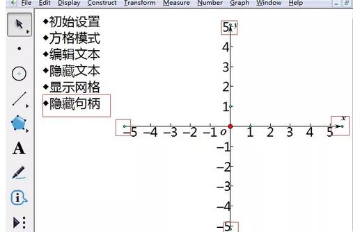 几何画板迷你坐标系绘图的操作方法截图