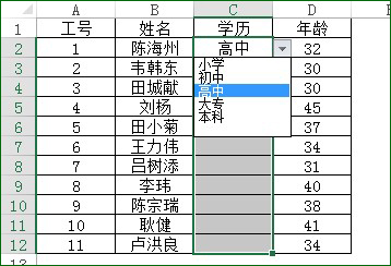 Excel使用定义名称和数据有效性完成数据填充的教程方法截图