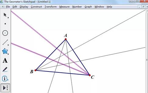 几何画板绘制摩莱三角形的操作方法截图