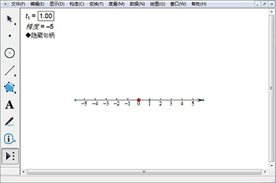 几何画板绘制数轴的操作步骤截图