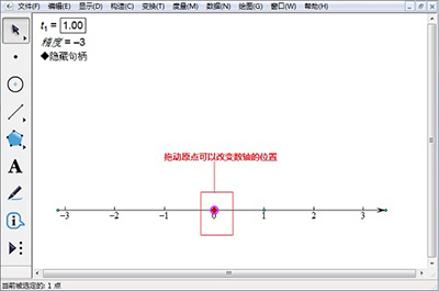 几何画板绘制数轴的操作步骤截图