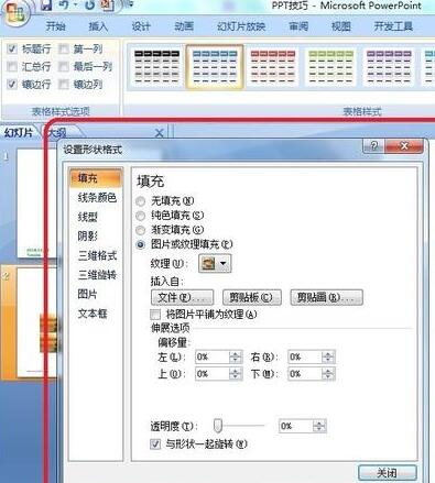 PPT表格中插入的图片调整格式的操作步骤截图