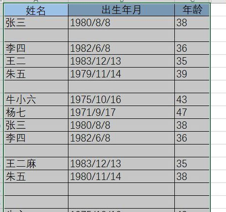 excel中的空白行删除方法截图