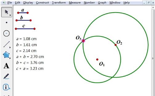 几何画板绘制三个两两相切的圆的详细步骤截图
