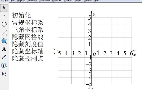 几何画板绘制平面直角坐标系的操作方法截图