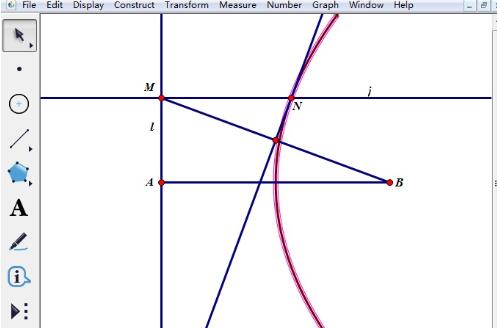 几何画板制作画抛物线的工具的操作方法截图