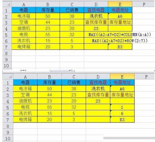 Excel中查找内容在表格中的地址的操作方法截图