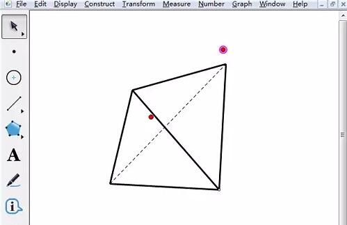 几何画板快速绘制正四面体的操作流程截图