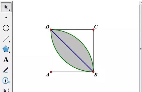几何画板在正方形里构造花瓣图案的操作方法截图