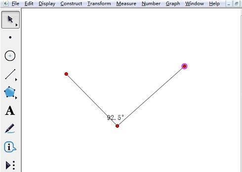 几何画板制作带度量值的角的操作方法截图