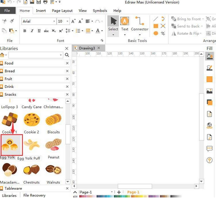 Edraw Max里绘制约克蛋酥操作方法截图