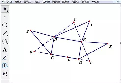 几何画板验证三角形的内角和的图文教程截图