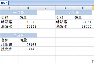 Excel多表格合并汇总详细教学截图