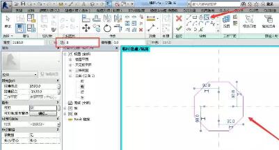 Revit绘制一个可以参变的八边形部件的操作方法截图