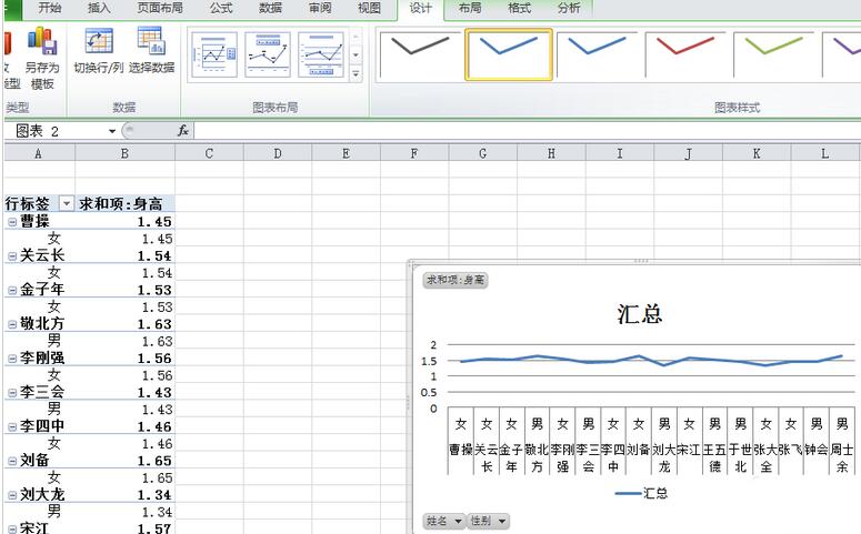 Excel表格中做直观的统计图表的详细教程截图