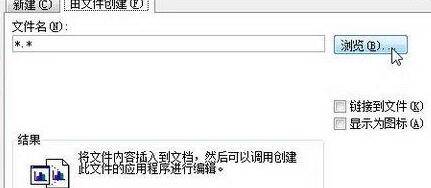 word2010文档中插入文件对象的详细步骤截图