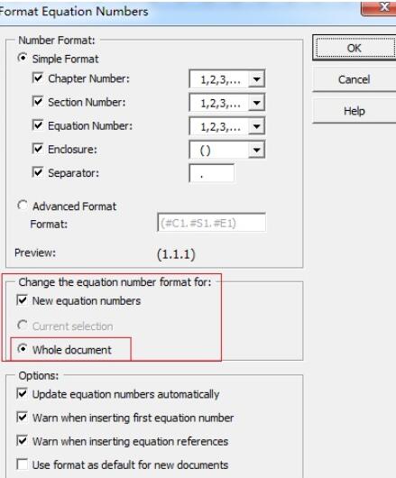 Mathtype批量修改公式编号的操作方法截图