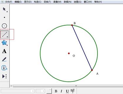 几何画板绘制圆的内接正三角形的操作教程截图